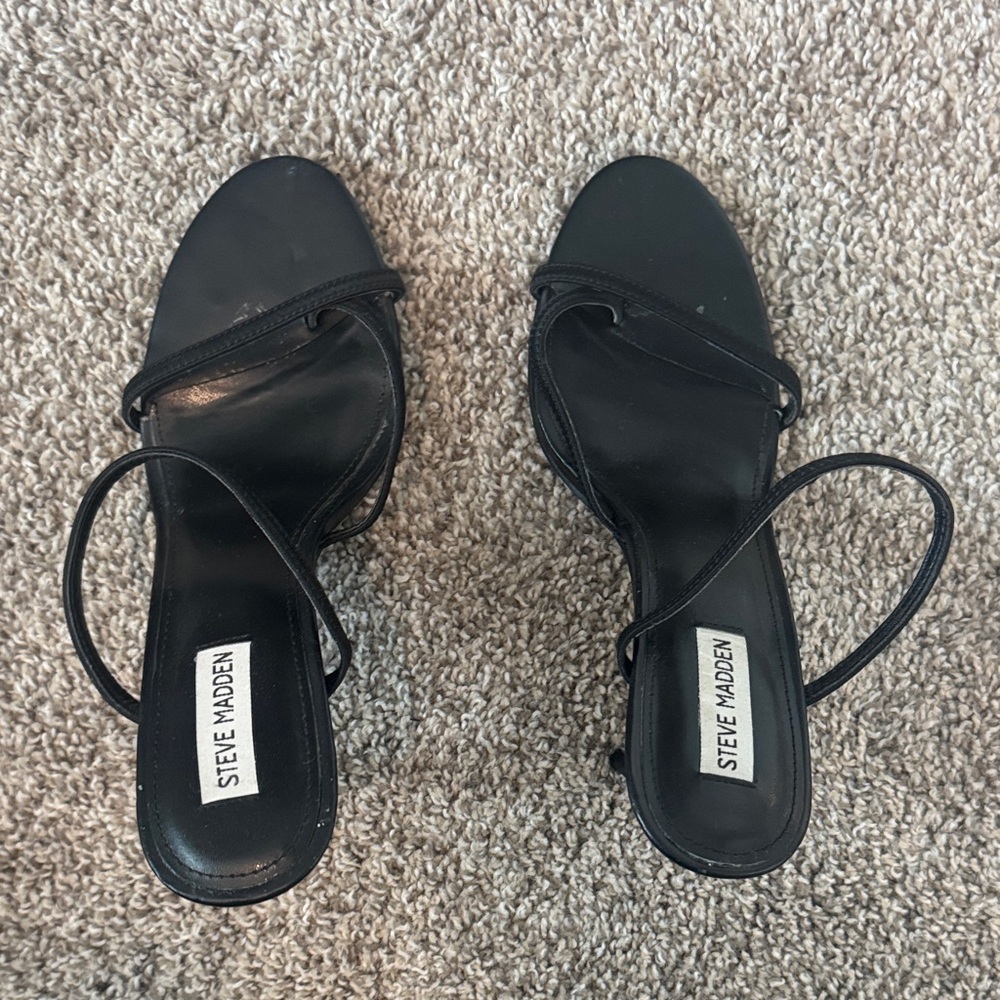 Steve Madden Black Strappy Heels